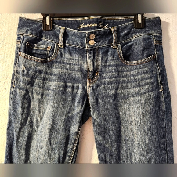 Vintage Y2K American Eagle Low Rise Artist Flare Jeans - Women's Size 8 Long - Picture 2 of 8